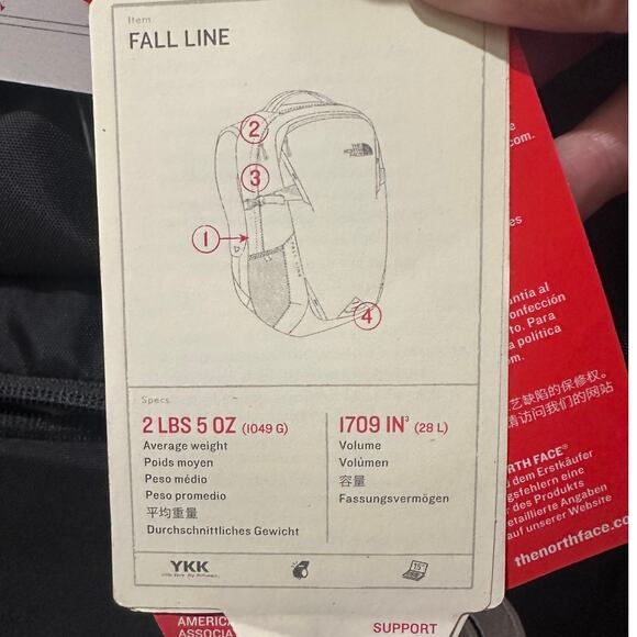 NWT The North Face Fall Line FlexVent Backpack Black Logo Amazon - Picture 6 of 9